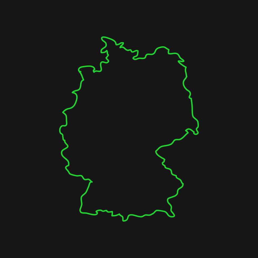 mapa de alemania sobre fondo blanco vector