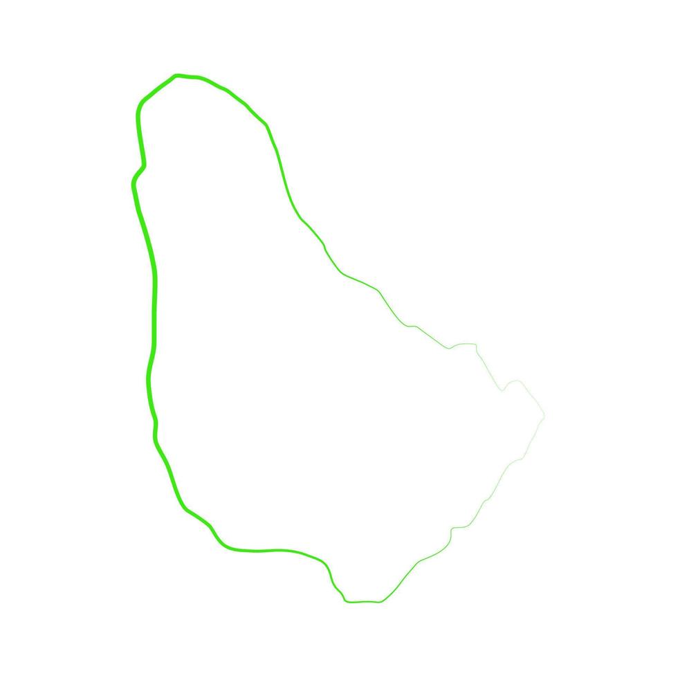 mapa de barbados sobre fondo blanco vector