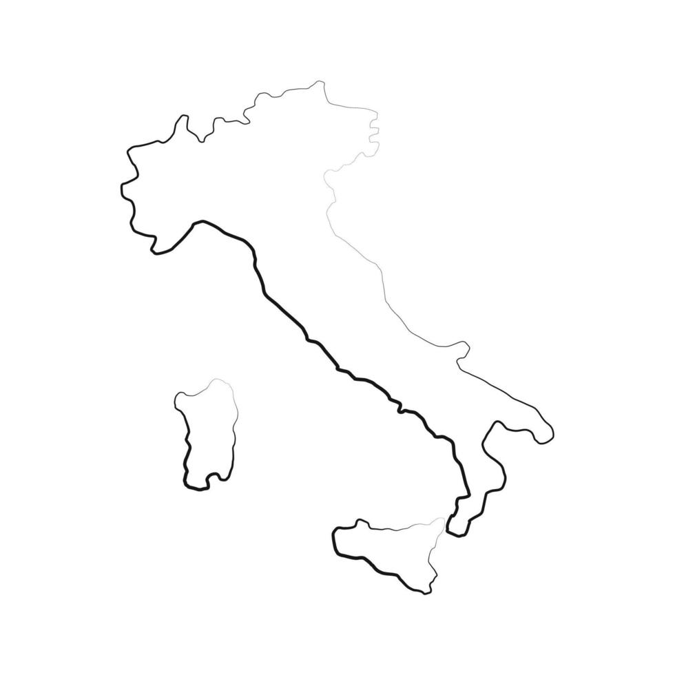 Italy map on white background vector