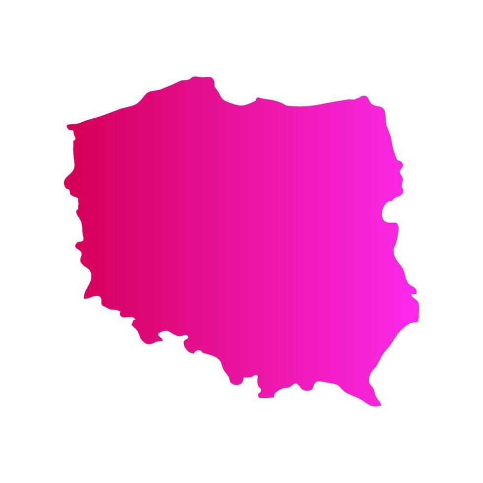 Poland map on white background vector