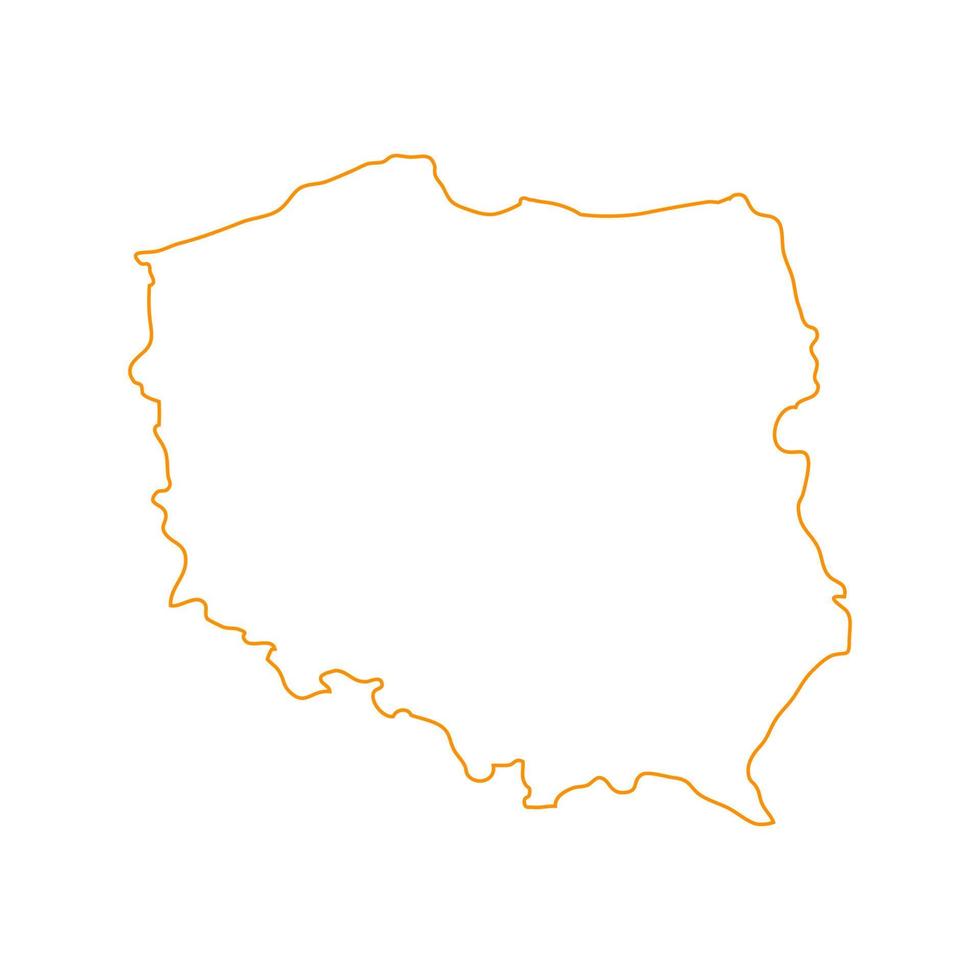 Poland map on white background vector