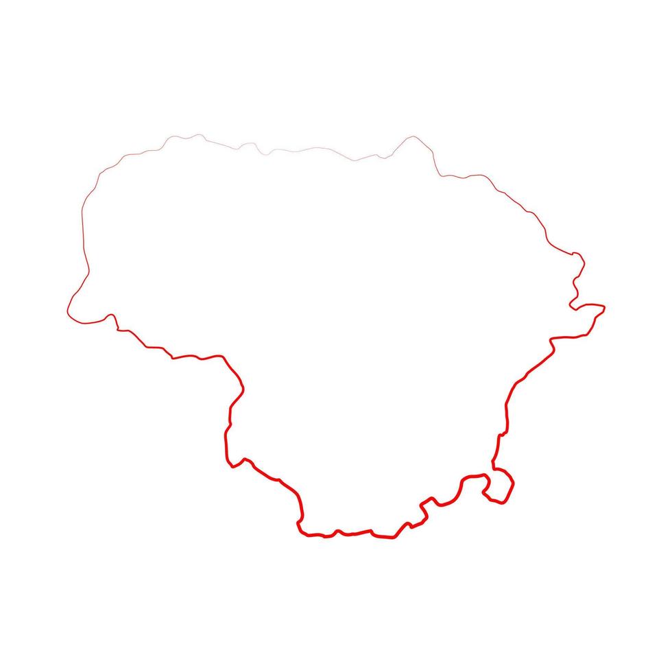 Lithuania map on white background vector