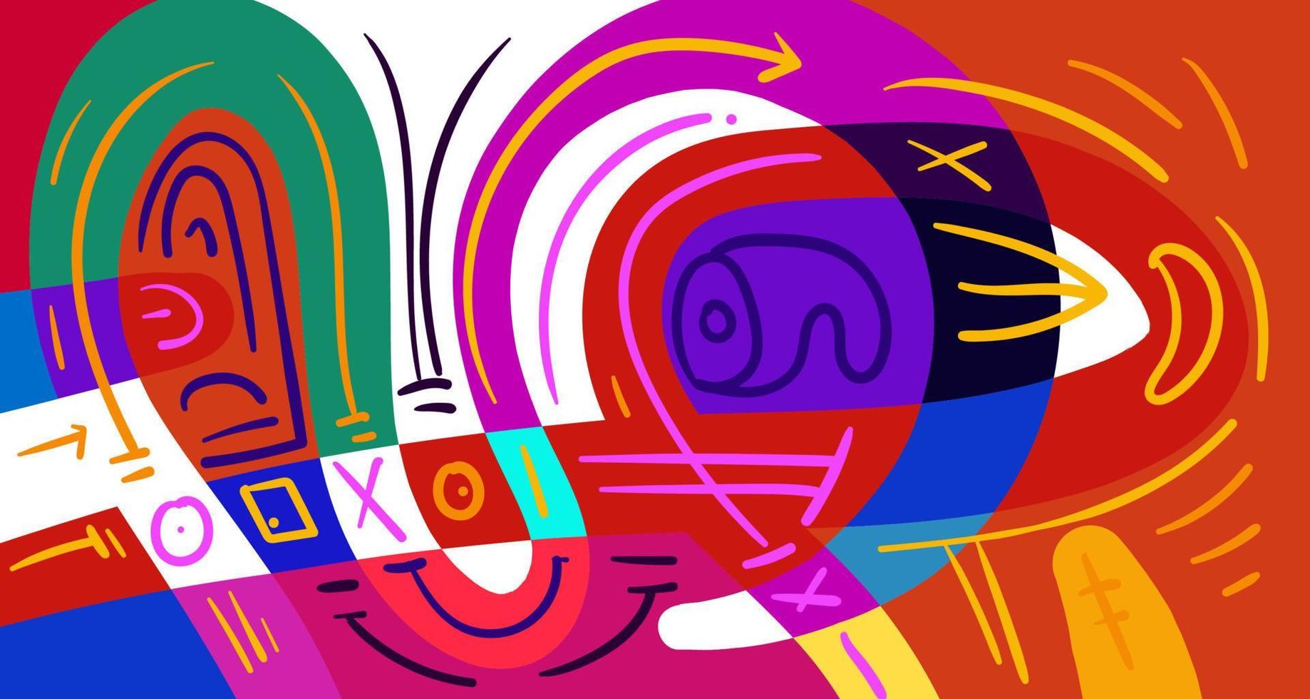 Abstract liquid shape. Fluid geometric design. Isolated gradient waves with geometric lines, dots, batik Indonesia pattern. Vector illustration