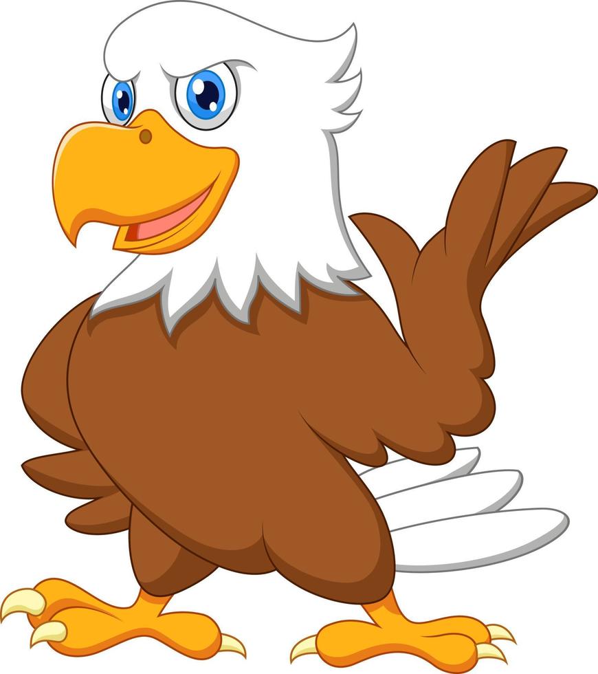 Cartoon eagle posing vector