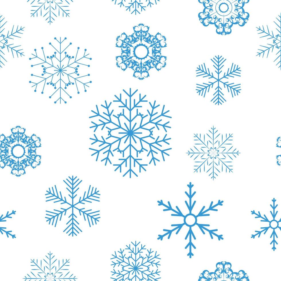 Snowflakes seamless pattern vector illustration