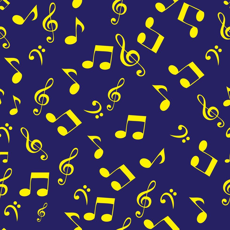 Ilustración de vector de fondo de patrón sin costuras de música abstracta para su diseño