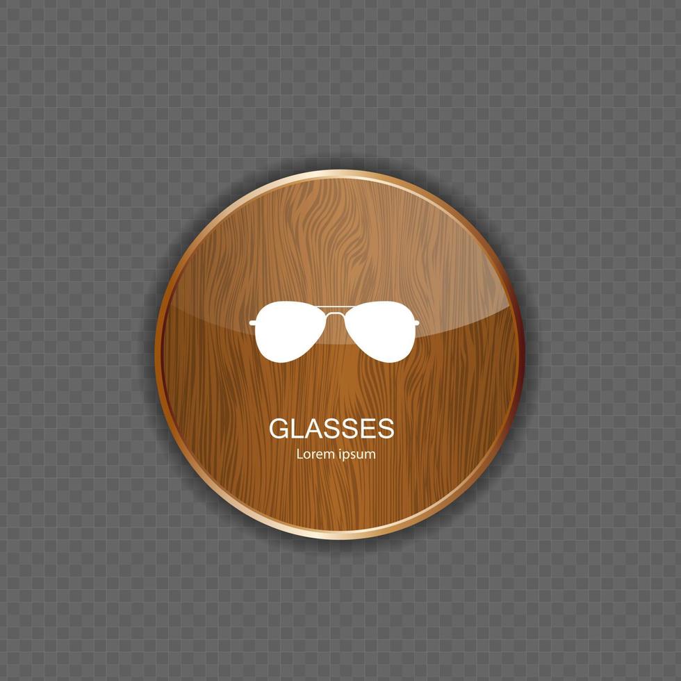 gafas, aplicación, iconos, vector, ilustración vector