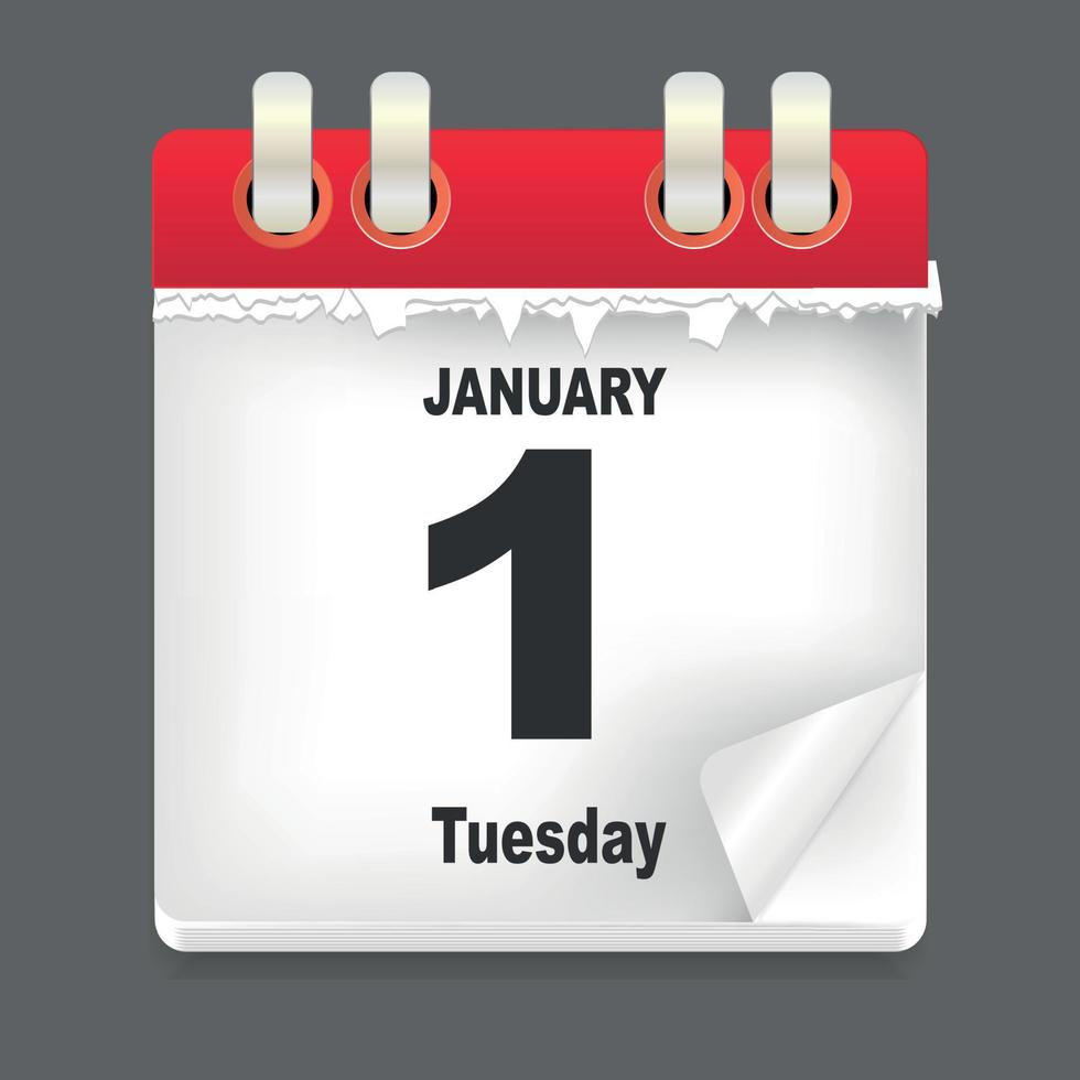 vector illustration of calendar page