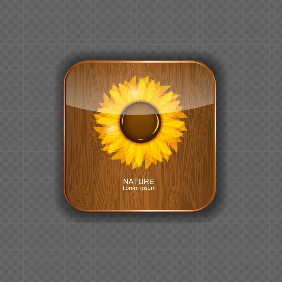 Flower wood application icons vector illustration