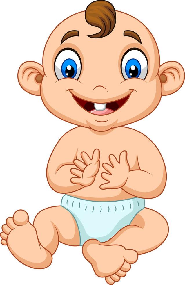 Cartoon baby clapping hand vector