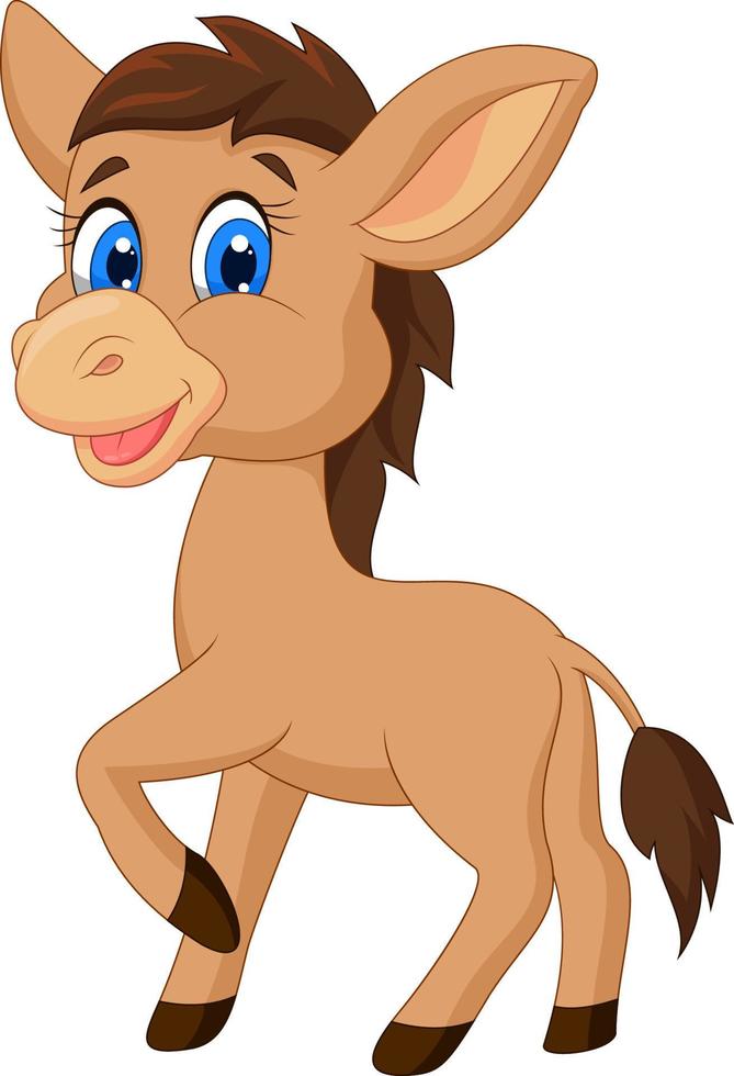 Cartoon brown horse vector