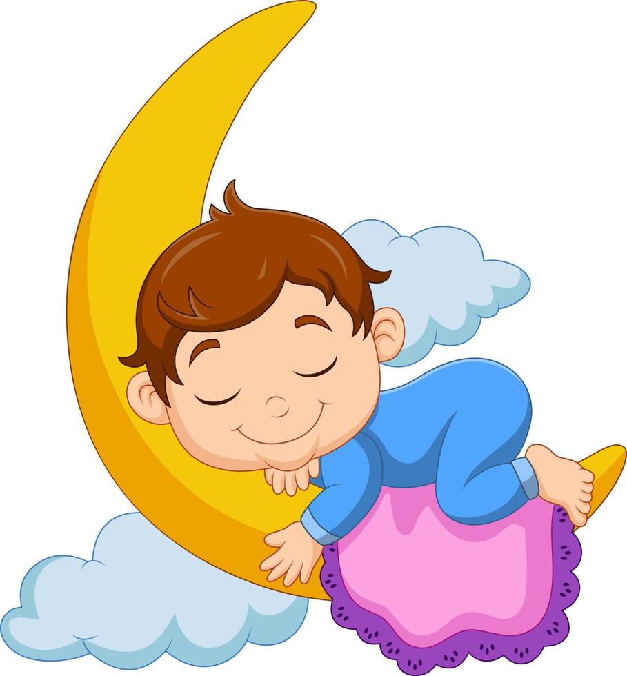 bebé de dibujos animados durmiendo en la luna 8390361 Vector en Vecteezy bebé de dibujos animados durmiendo en la luna 8390361 Vector en Vecteezy