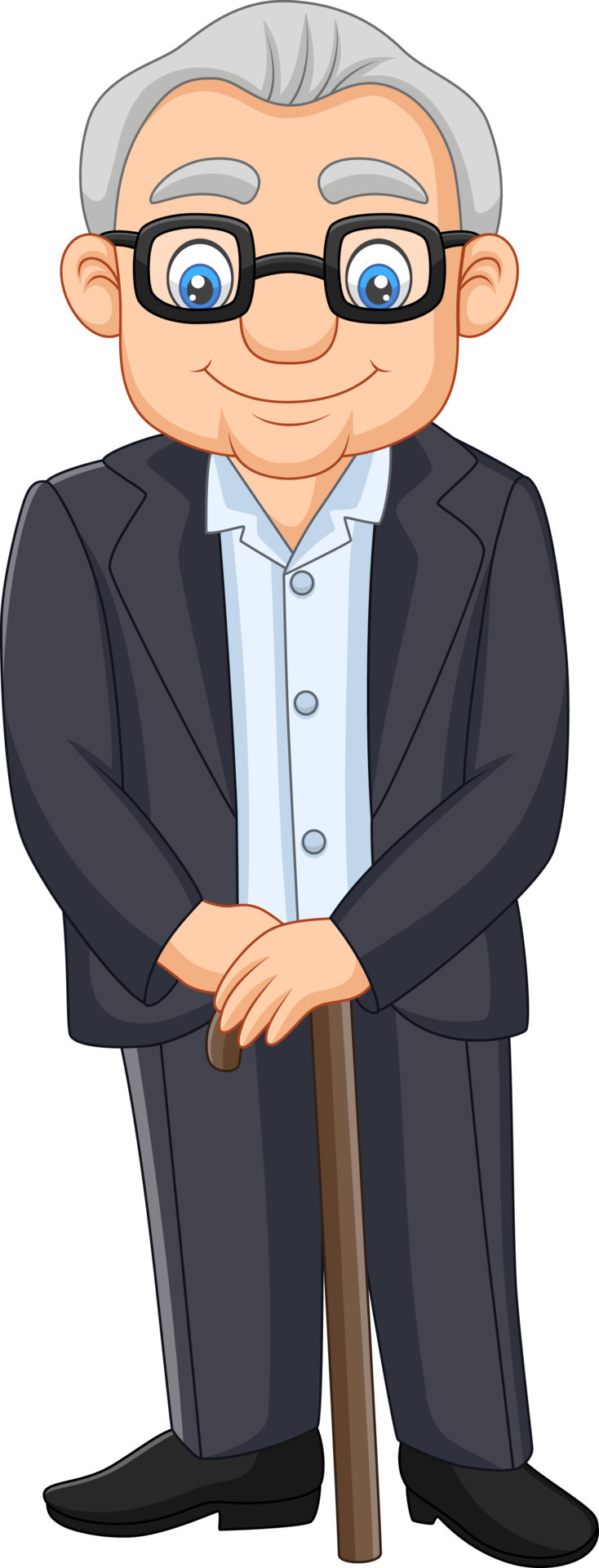 Cartoon senior elderly old man 8390364 Vector Art at Vecteezy