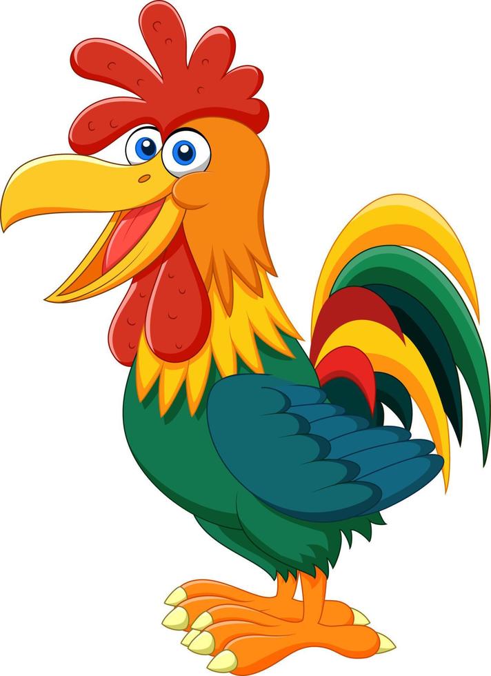 Cute rooster cartoon vector