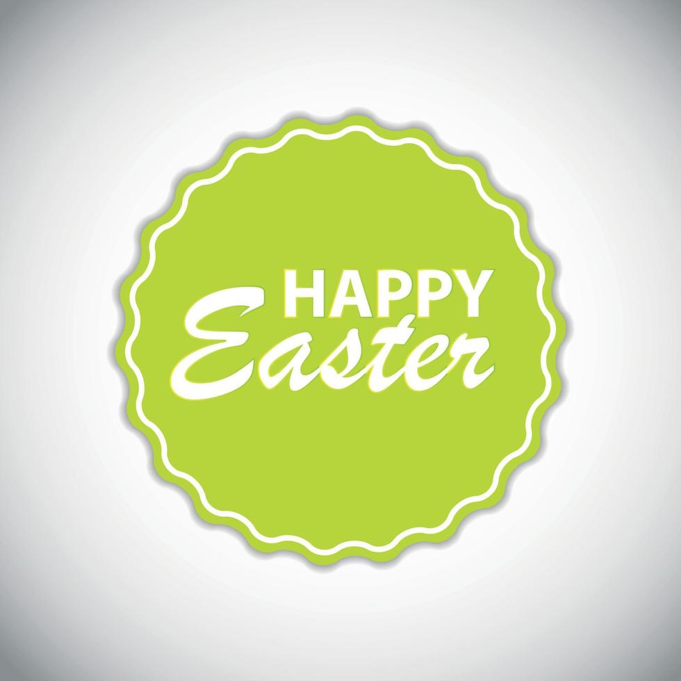 Happy Easter Label Vector Illustration