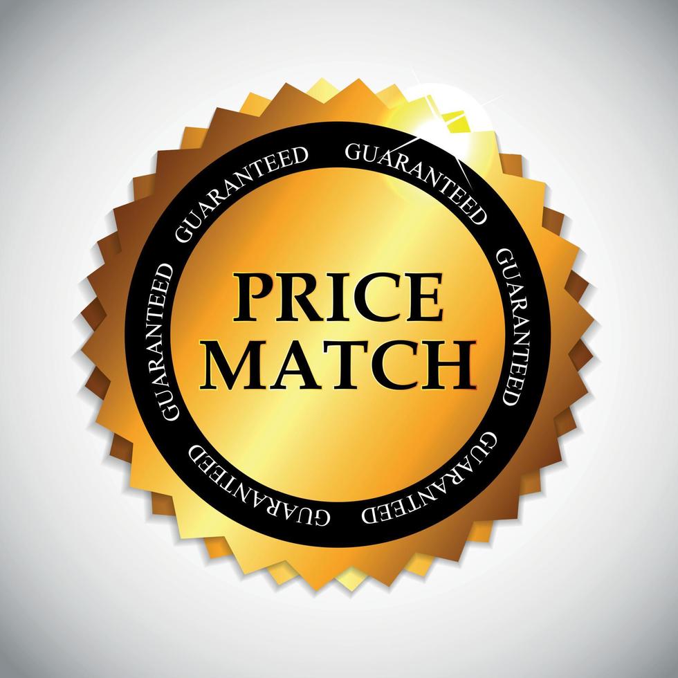Price Match Label Vector Illustration