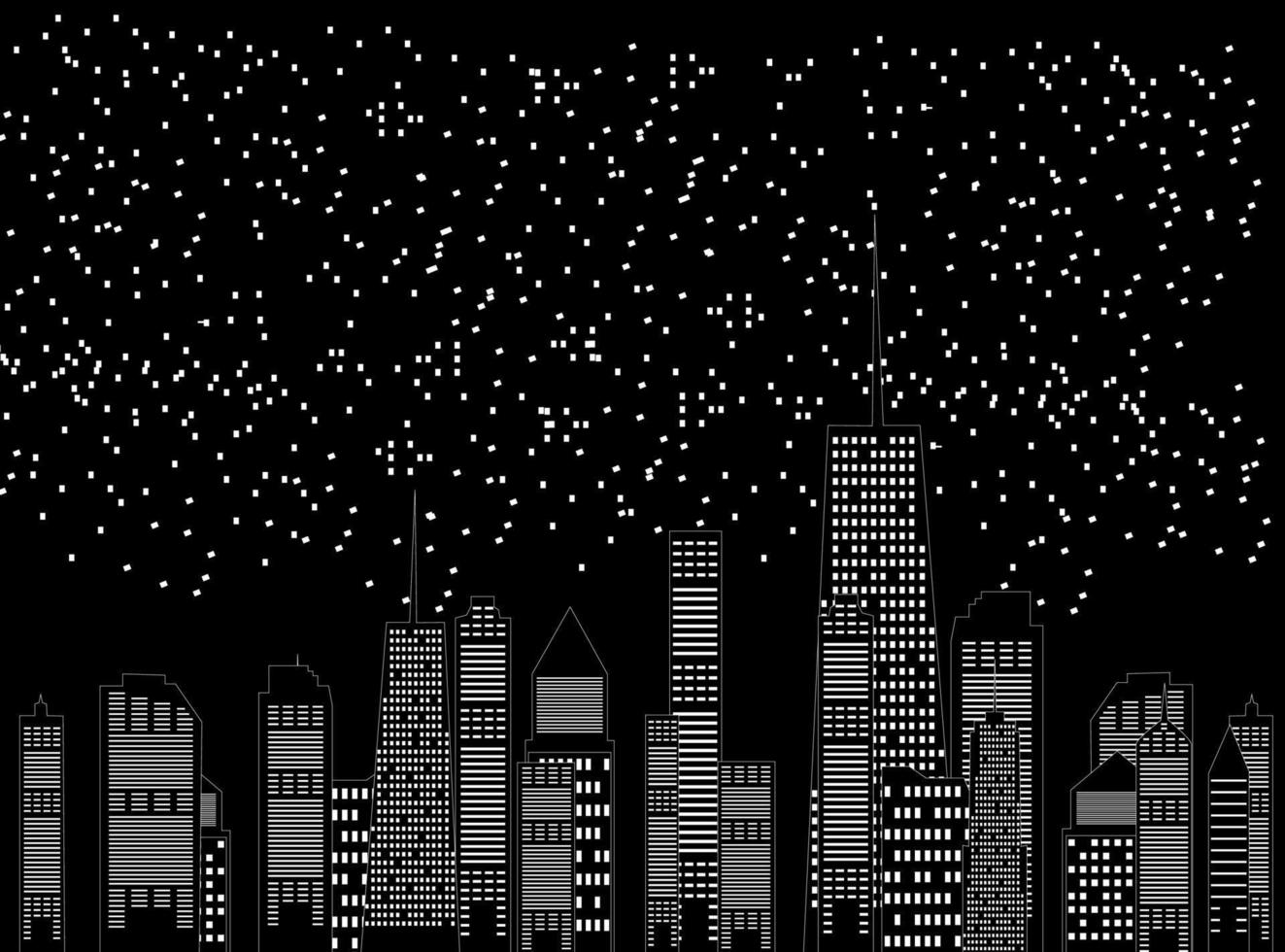 vector illustration of cities silhouette