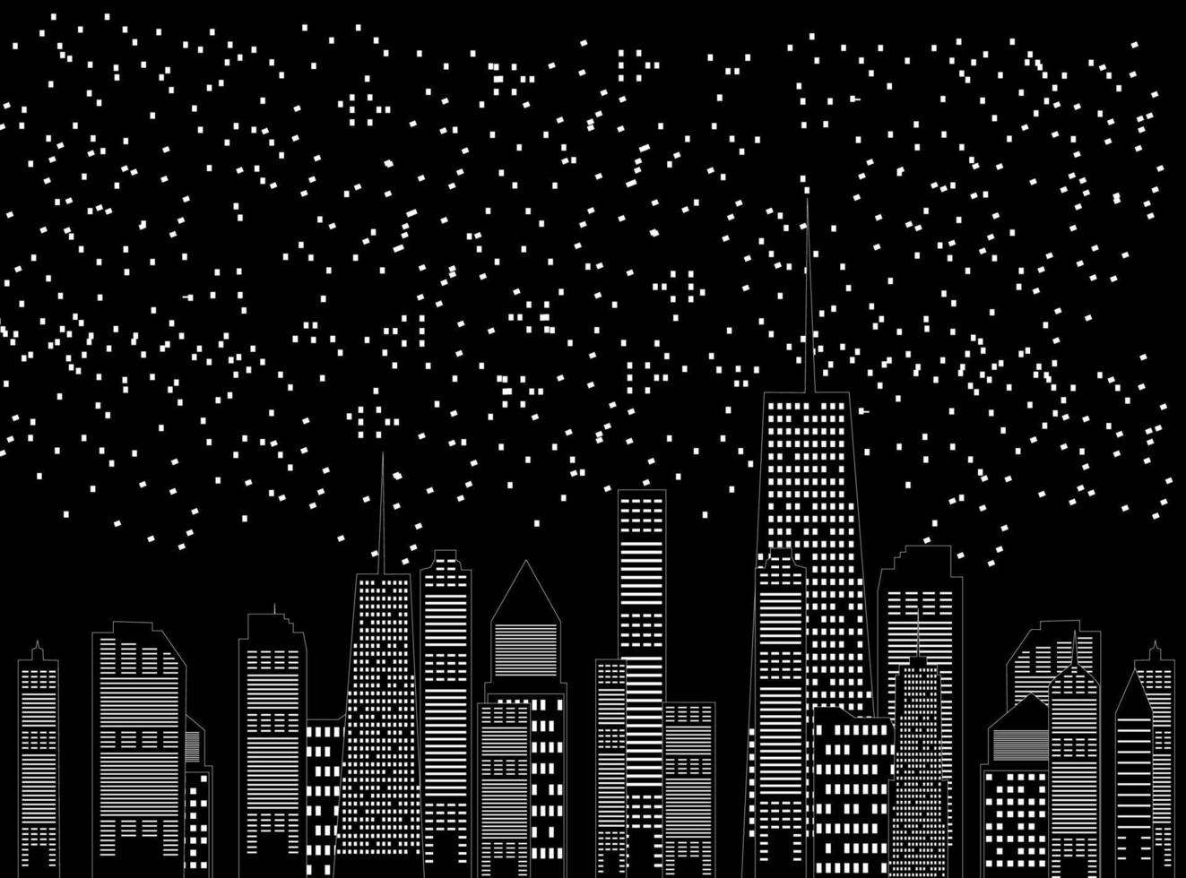 ilustración vectorial de la silueta de las ciudades vector