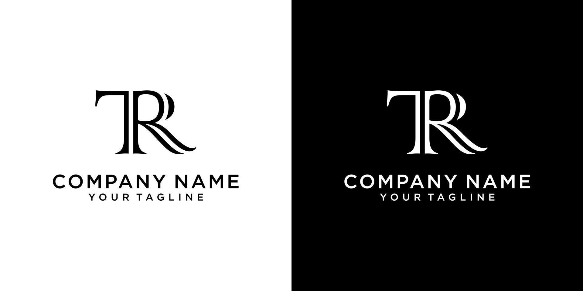 TR or RT letter logo design vector. vector