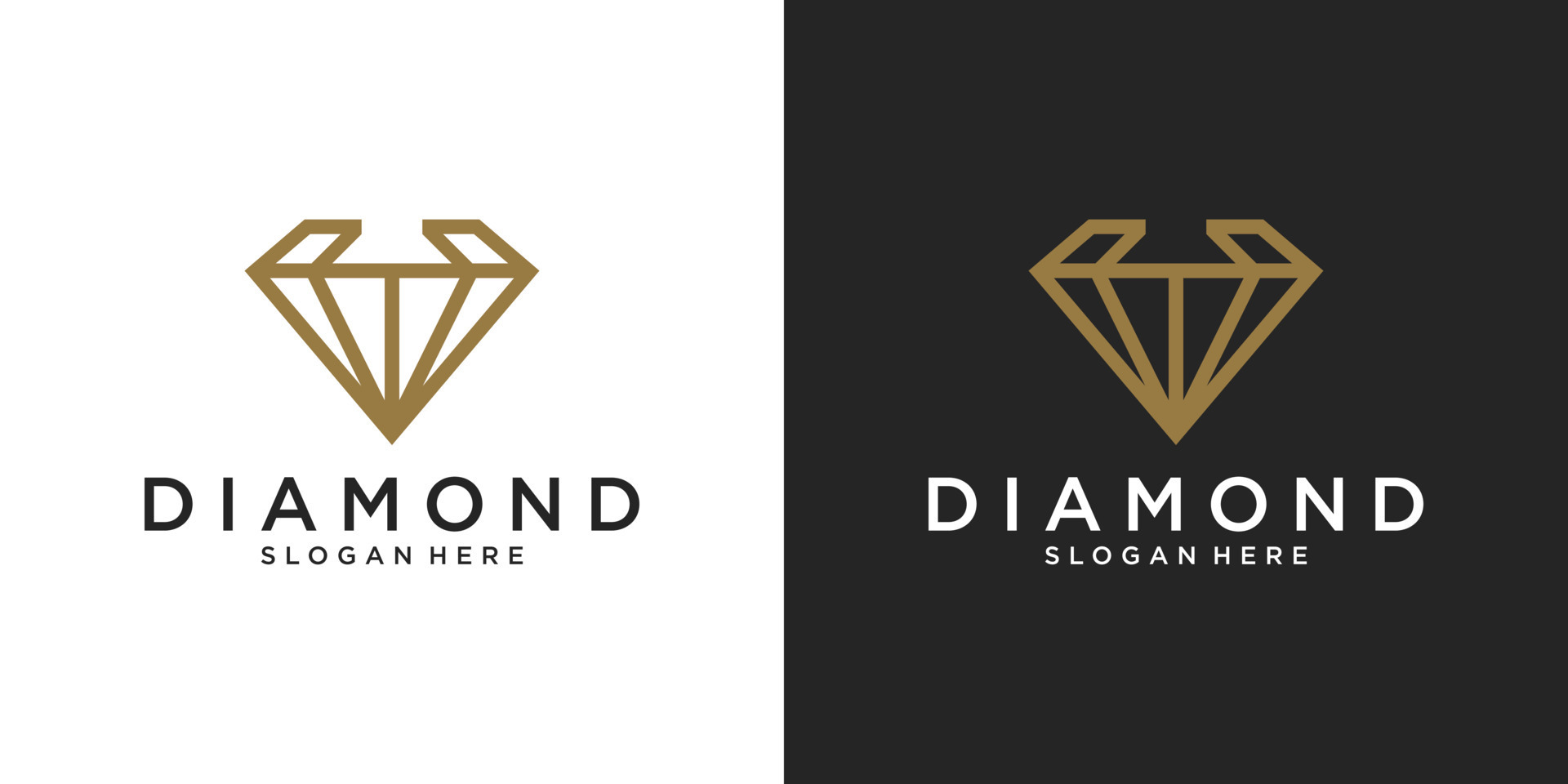 Creative Diamond Concept Logo Design Template. 8390615 Vector Art at ...