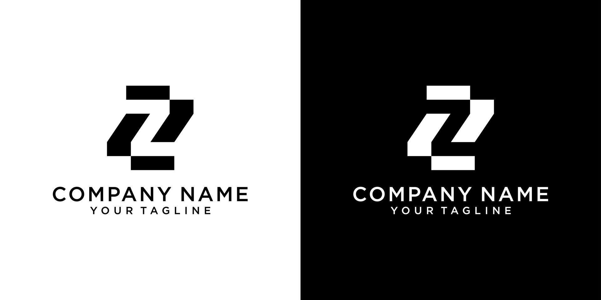 Letter Z or ZZ monogram logo design vector. vector