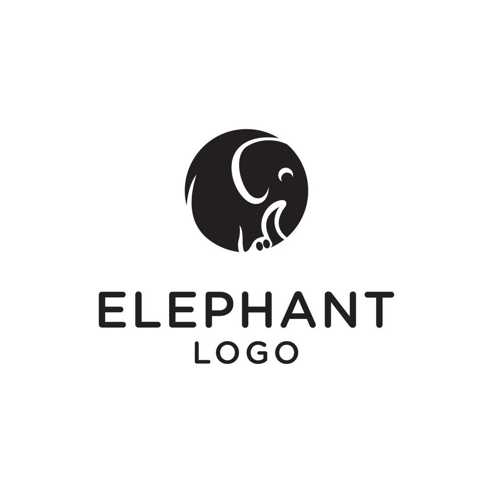 Elephant logo vector icon template on white background.