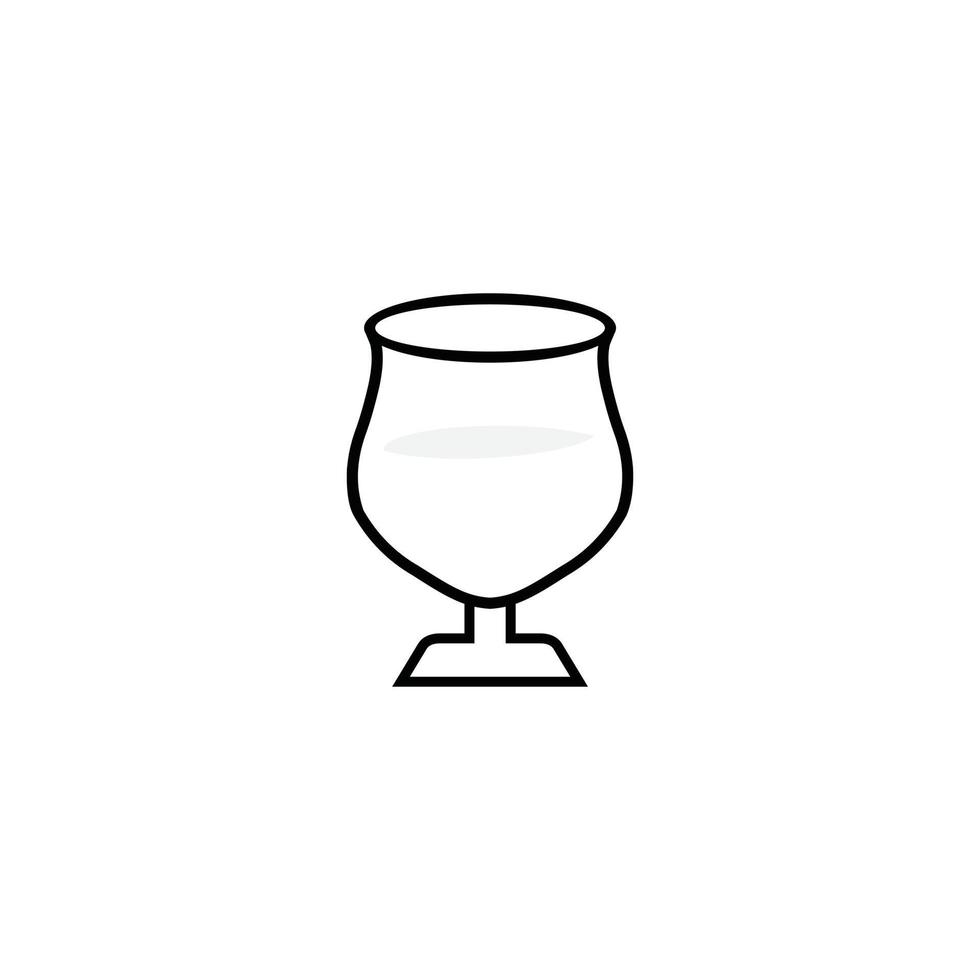 icono de ilustración de copa de vino de diseño. diseño de logotipo vectorial de copa de vino. vector