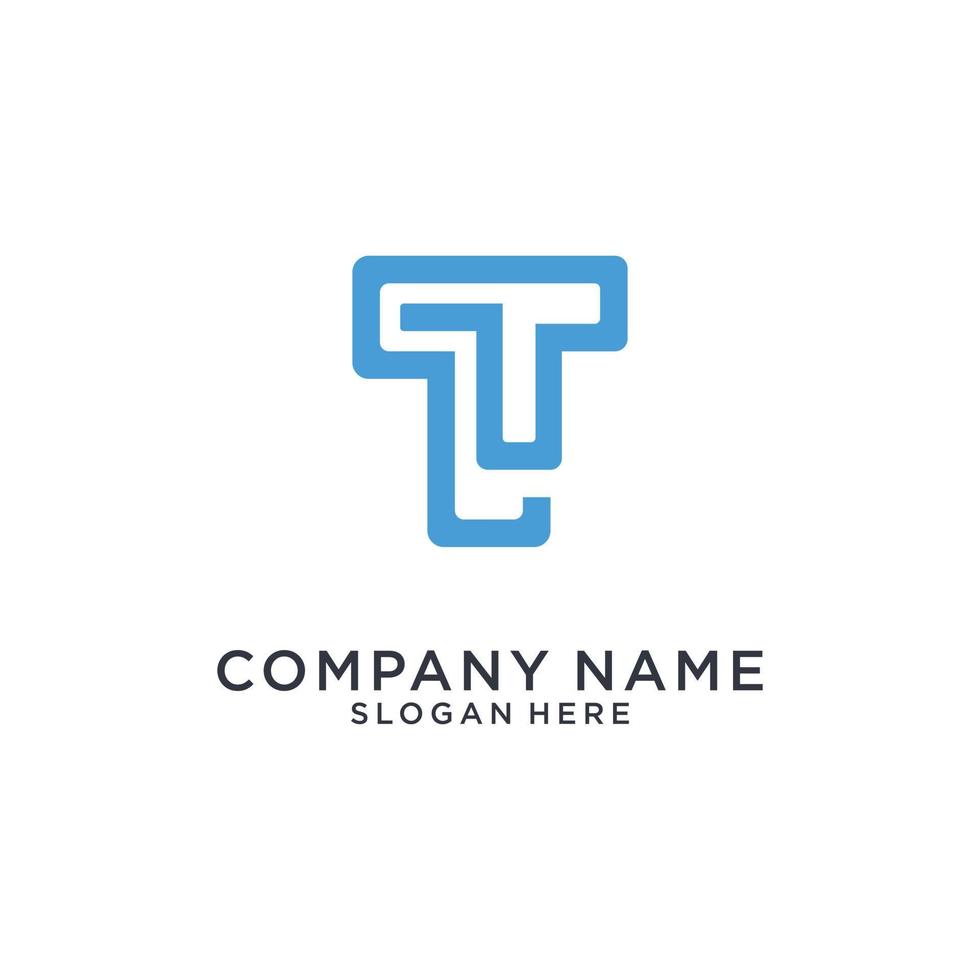 TT or T initial letter logo design vector. vector