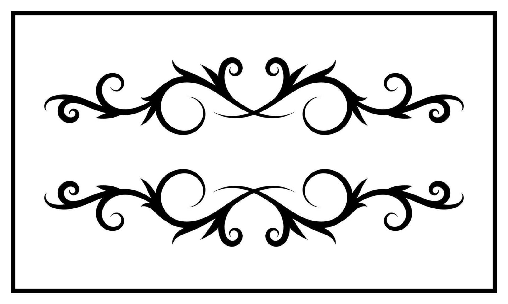 vintage ornament, black and white, border vector 8390762 Vector Art at