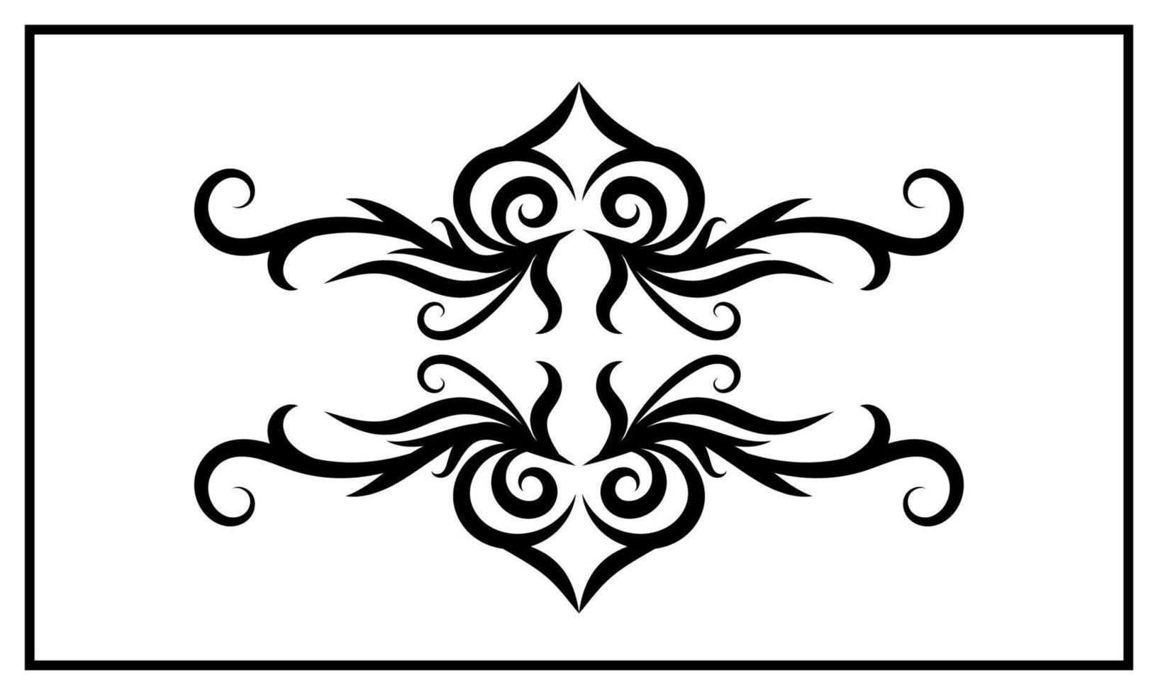 vintage ornament, black and white, border vector 8390763 Vector Art at