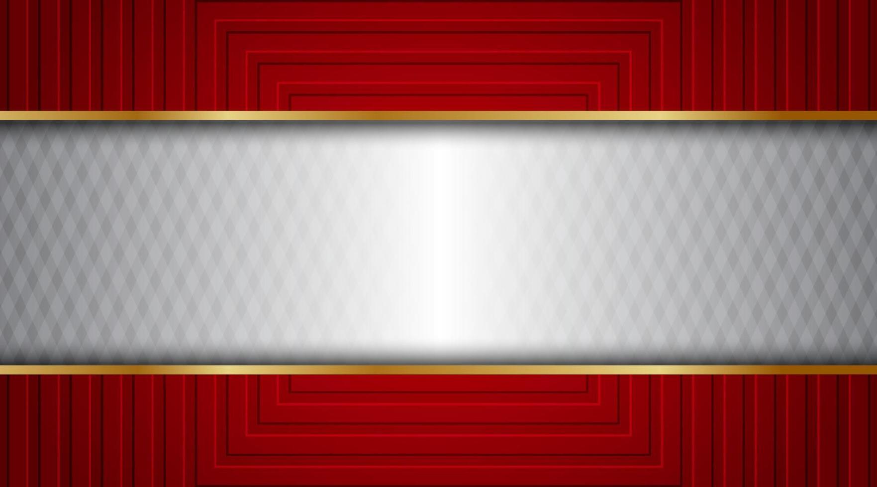 abstract background, red and white with golden lines vector