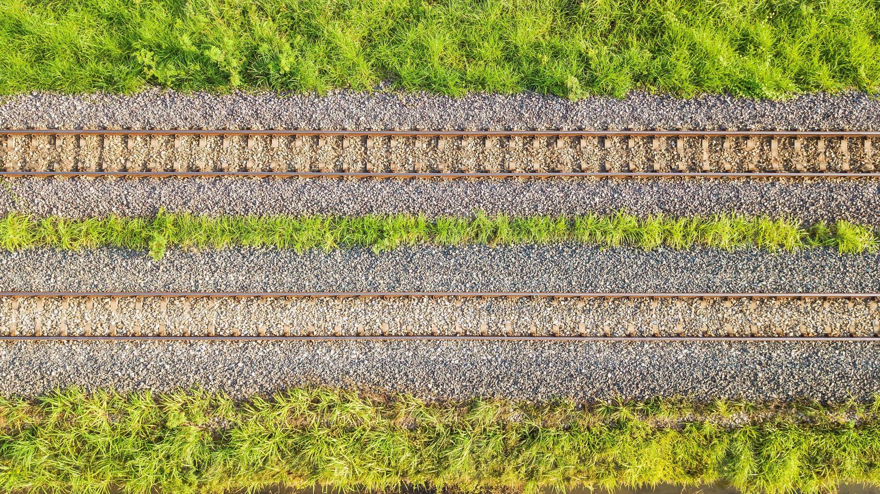 An aerial view of  Railroad tracks photo