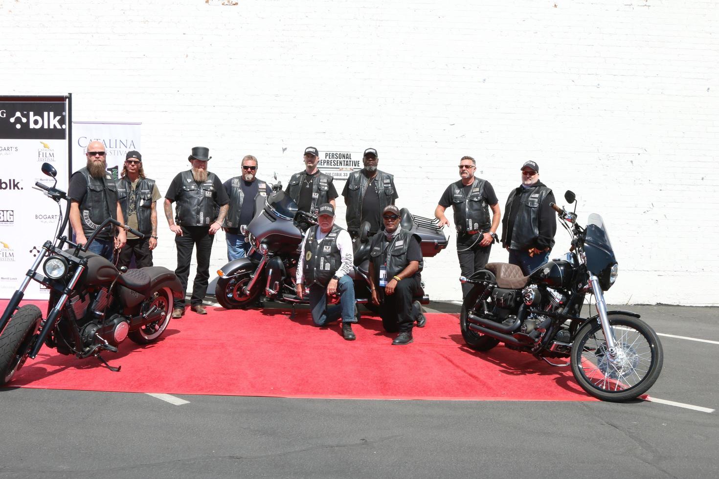 LOS ANGELES  SEP 19 - Ruffins Motorcyle Club Members with their Motocycles at the 2021 Catalina Film Fest at Long Beach, at the Scottish Rite Event Center on September 19, 2021 in Long Beach, CA photo