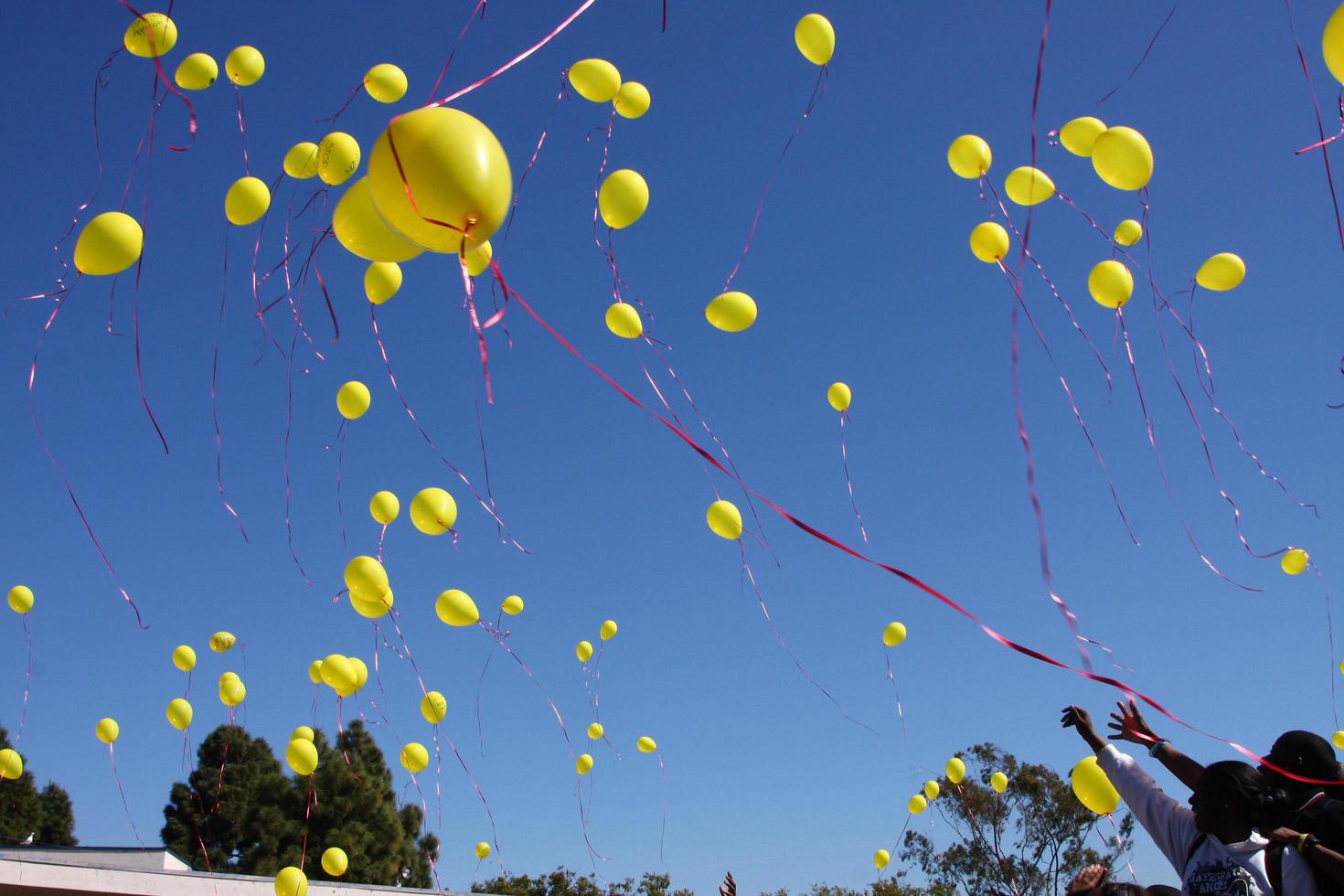 CULVER CITY, FEB 28 - Bully Balloon Release to signify releasing of negativity at the Bully Documentary Baloon Release Event at the Culver City High School on February 28, 2013 in Culver City, CA photo