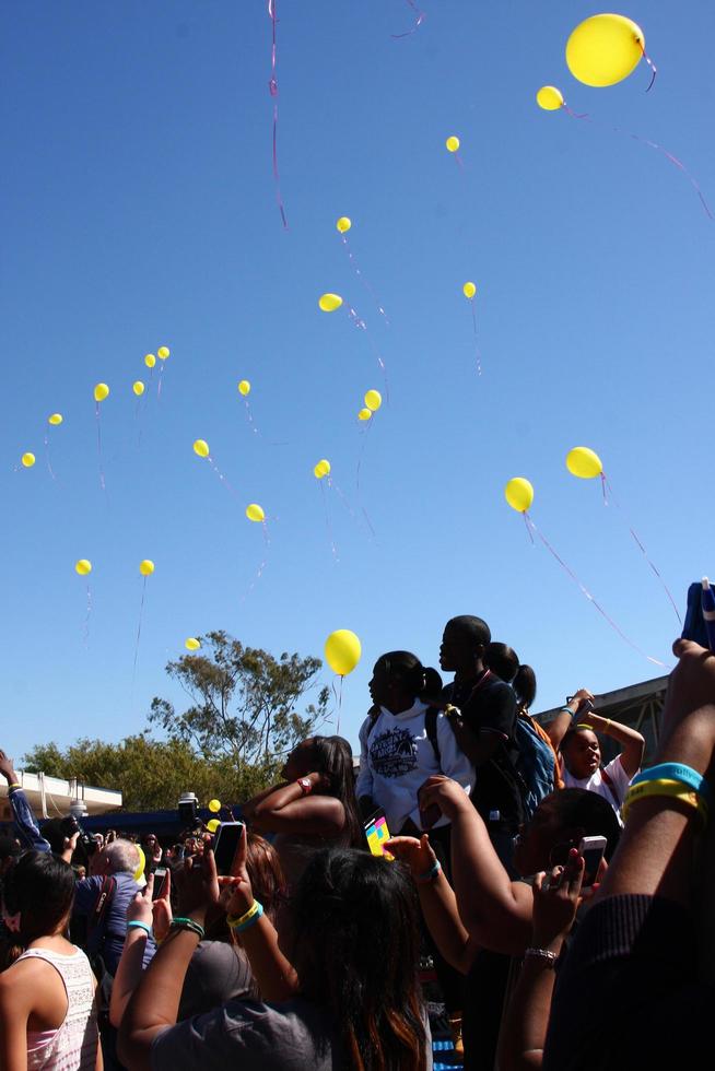 CULVER CITY, FEB 28 - Bully Balloon Release to signify releasing of negativity at the Bully Documentary Baloon Release Event at the Culver City High School on February 28, 2013 in Culver City, CA photo