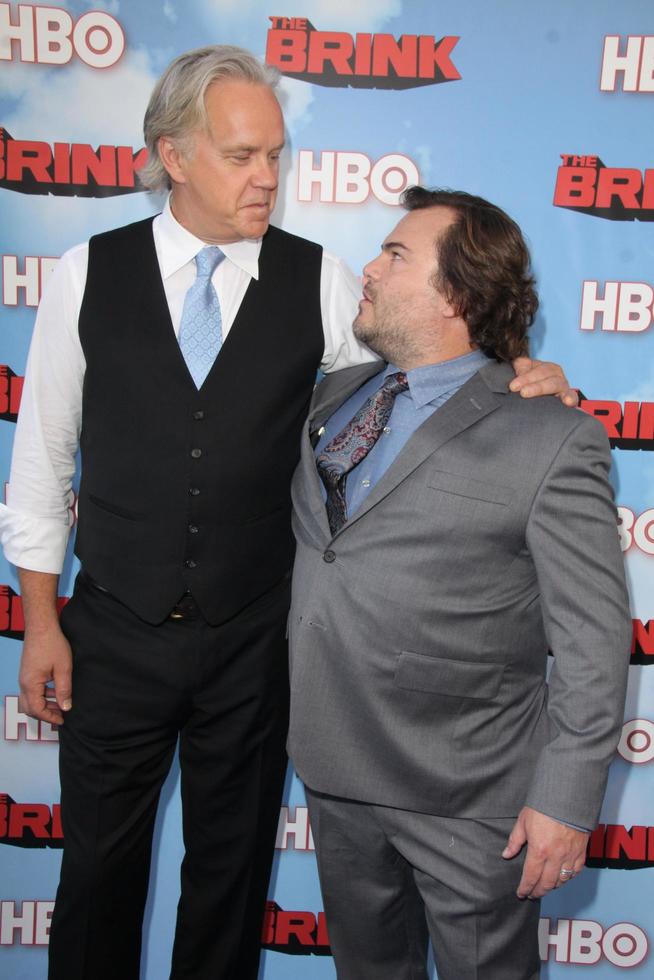 LOS ANGELES, JUN 8 - Tim Robbins, Jack Black at the HBOs The Brink Premiere at the Paramount Studios on June 8, 2015 in Los Angeles, CA photo