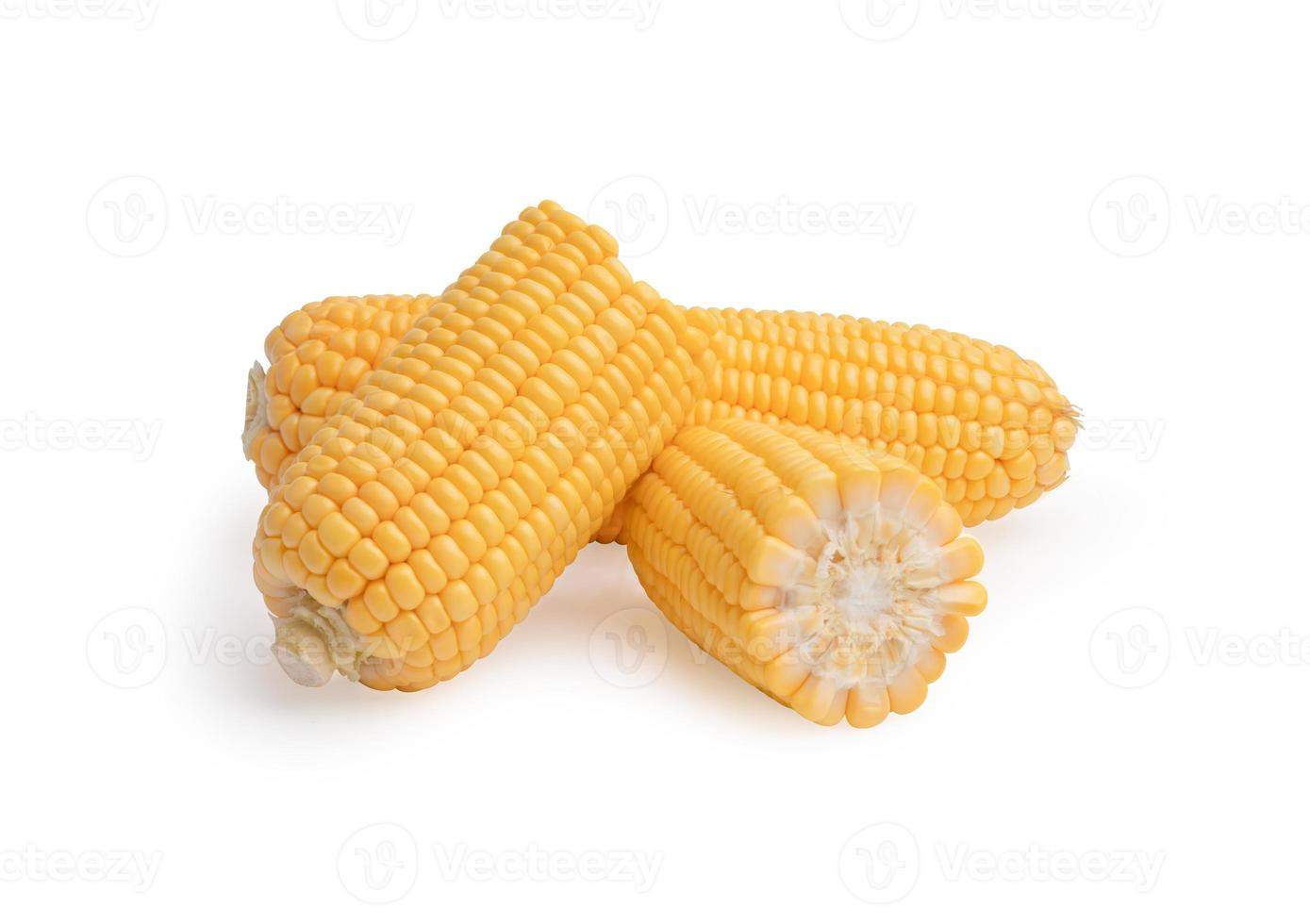 Peel the corns and break them together photo