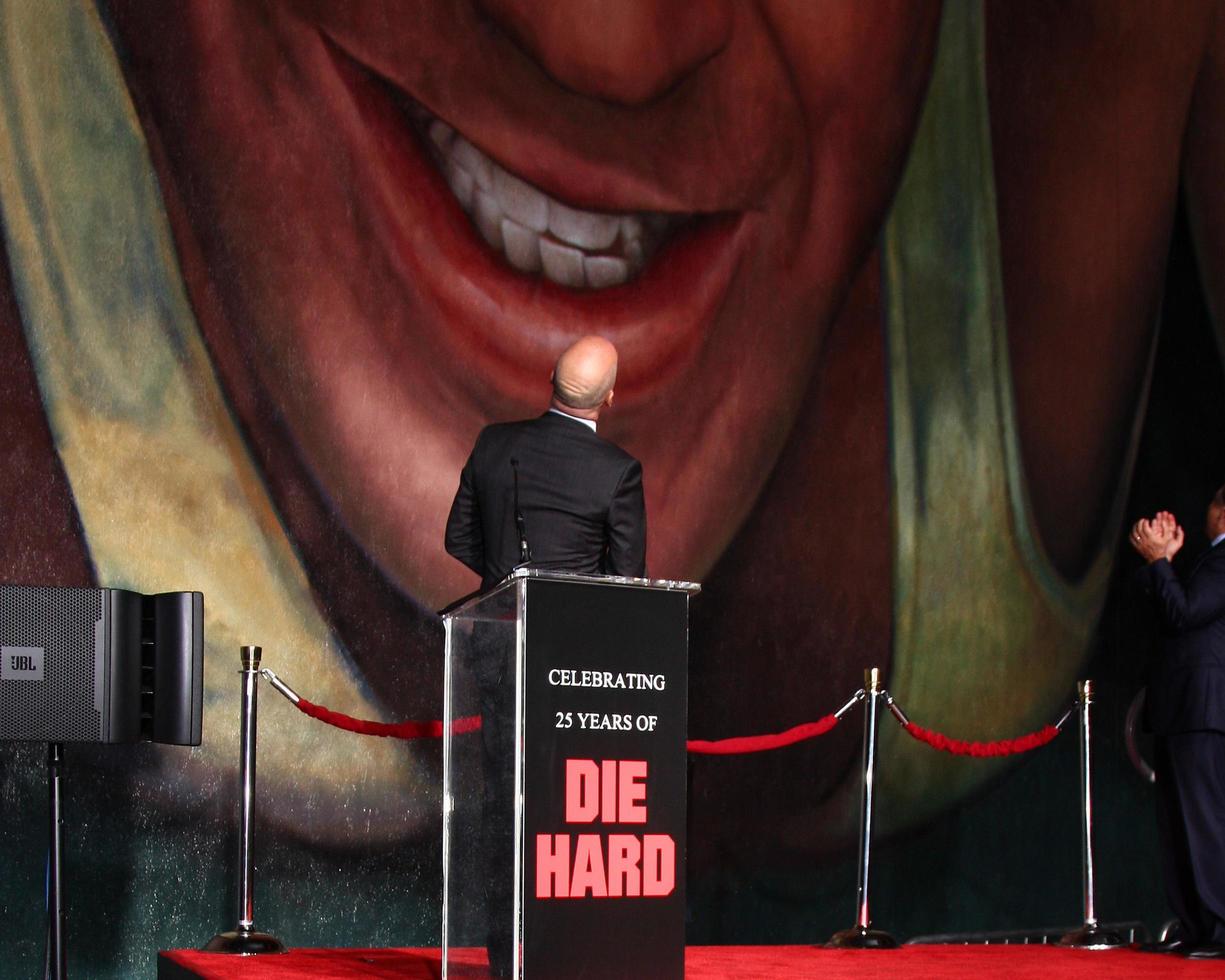 LOS ANGELES, JAN 31 - Bruce Willis at the A Good Day to Die Hard mural unveiling event at the 20th Century Fox Studios on January 31, 2013 in Los Angeles, CA. photo