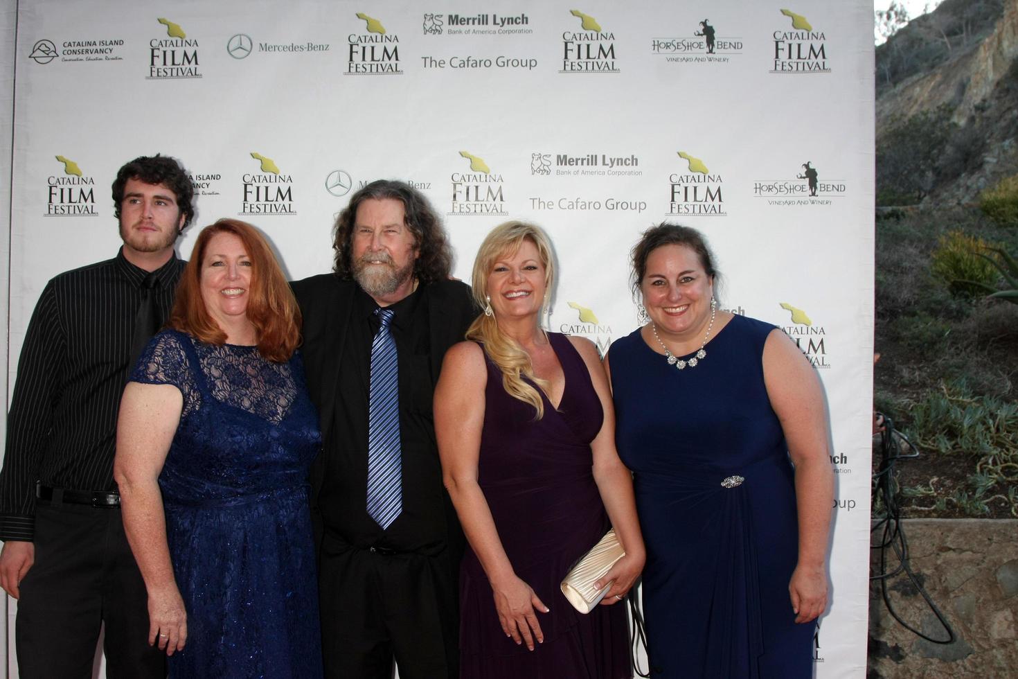 LOS ANGELES, SEP 25 - Dillion Sisson, Margina Sisson, Gary Sisson, friends at the Catalina Film Festival Friday Evening Gala at the Avalon Theater on September 25, 2015 in Avalon, CA photo