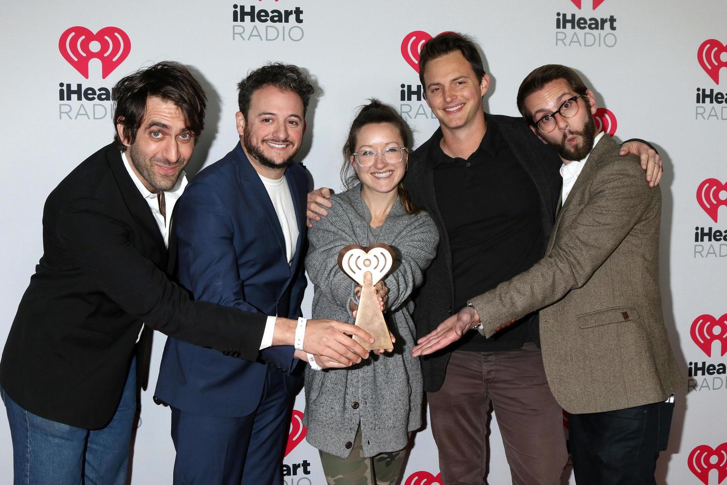 LOS ANGELES  JAN 17 - David Henning, Rob Herting, Tess Ryan, Jamie Schefman, Noah Gersh at the 2020 iHeartRadio Podcast Awards at the iHeart Theater on January 17, 2020 in Burbank, CA photo