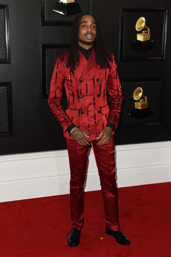 LOS ANGELES JAN 26 - Quavo at the 62nd Grammy Awards at the Staples ...