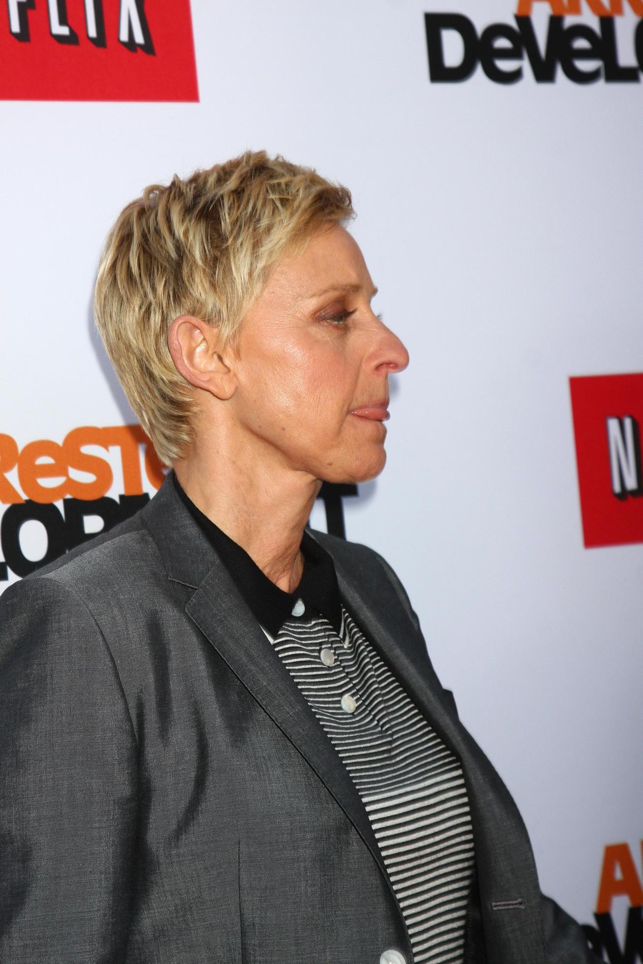 LOS ANGELES, APR 29 - Ellen DeGeneres arrives at the Arrested