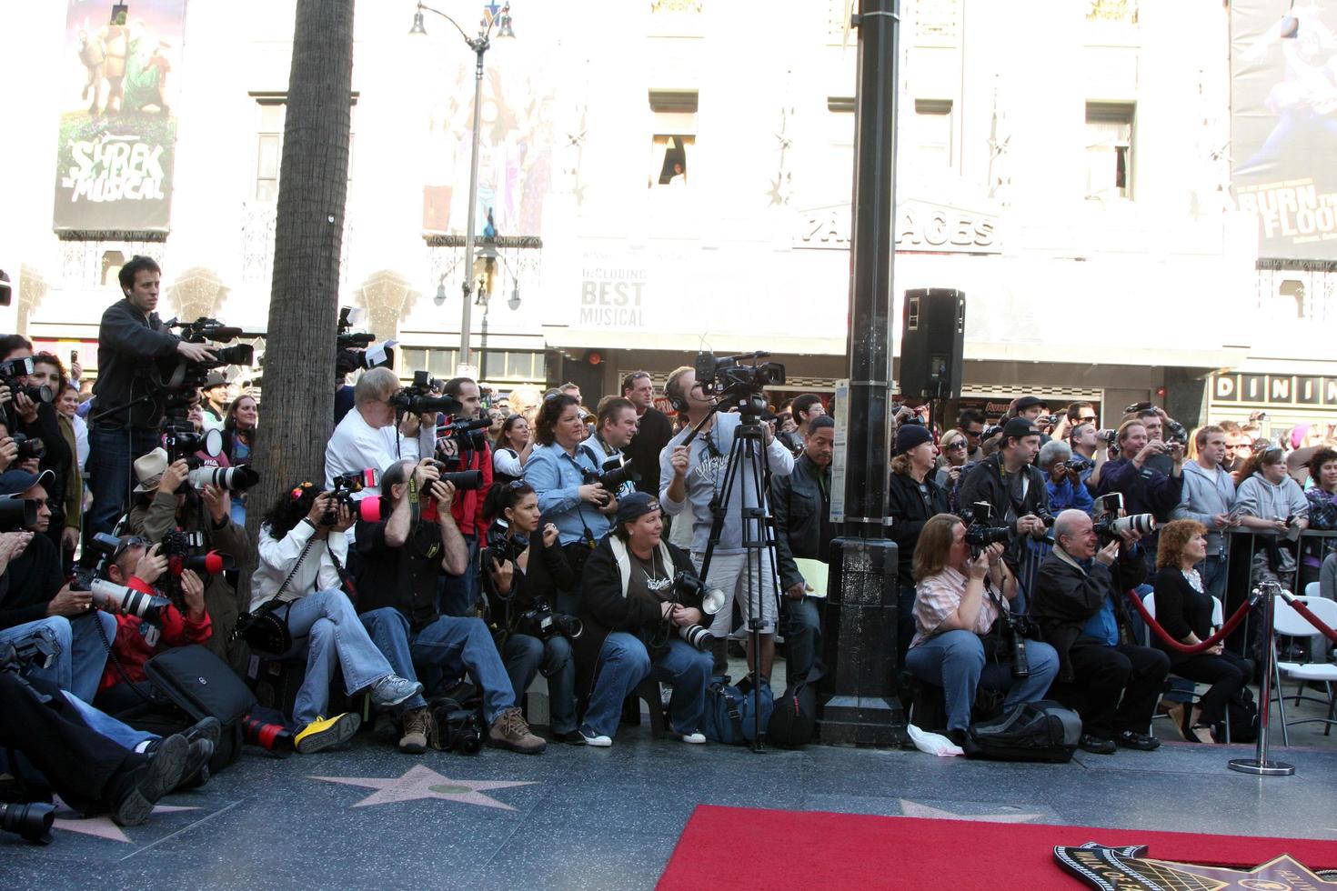 LOS ANGELES  FEB 1 - Press at the Adam Sandler Hollywood Walk of Fame Star Ceremony at W Hotel on February 1, 2011 in Hollywood, CA photo