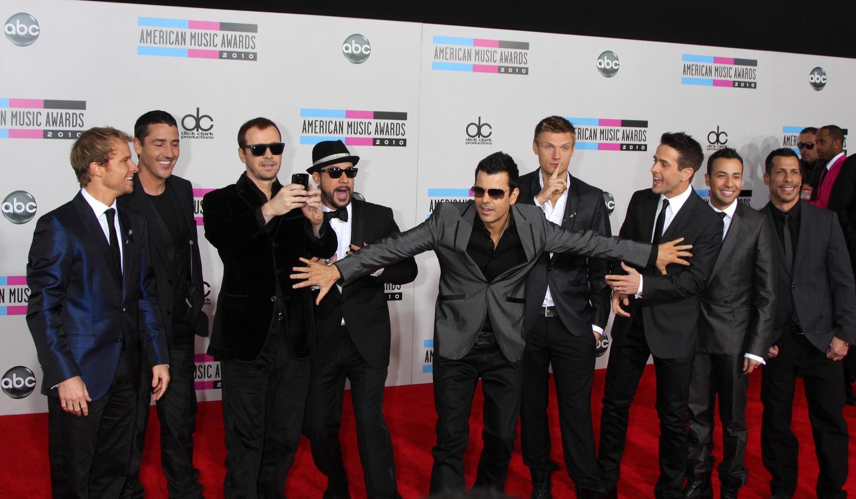 LOS ANGELES  NOV 21 - New Kids on The Block, Backstreet Boys arrives at the 2010 American Music Awards at Nokia Theater on November 21, 2010 in Los Angeles, CA photo
