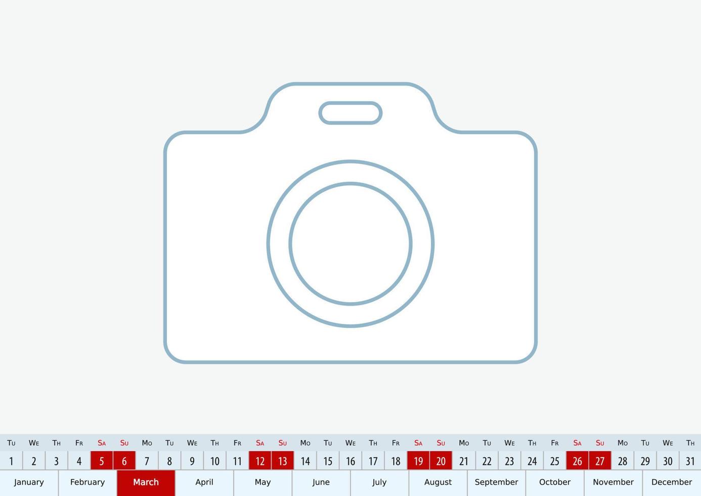 marzo de 2022 para calendario de escritorio. plantilla vectorial vector