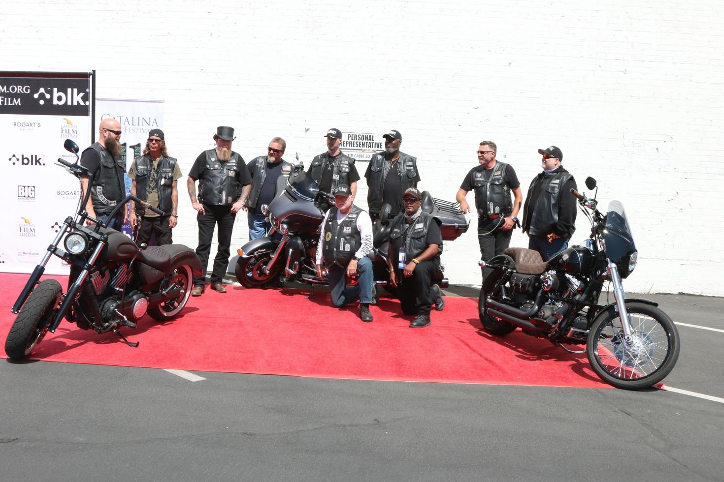 LOS ANGELES  SEP 19 - Ruffins Motorcyle Club Members with their Motocycles at the 2021 Catalina Film Fest at Long Beach, at the Scottish Rite Event Center on September 19, 2021 in Long Beach, CA photo