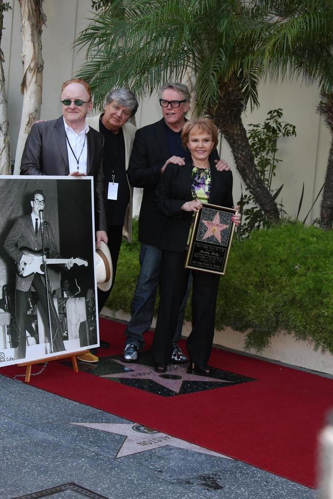 LOS ANGELES, SEP 7 - Peter Asher, Phil Everly, Gary Busey, Maria Elena Holly at the Buddy Holly Walk of Fame Ceremony at the Hollywood Walk of Fame on September 7, 2011 in Los Angeles, CA photo