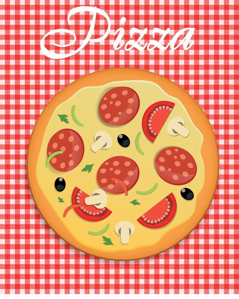 Pizza menu template vector illustration