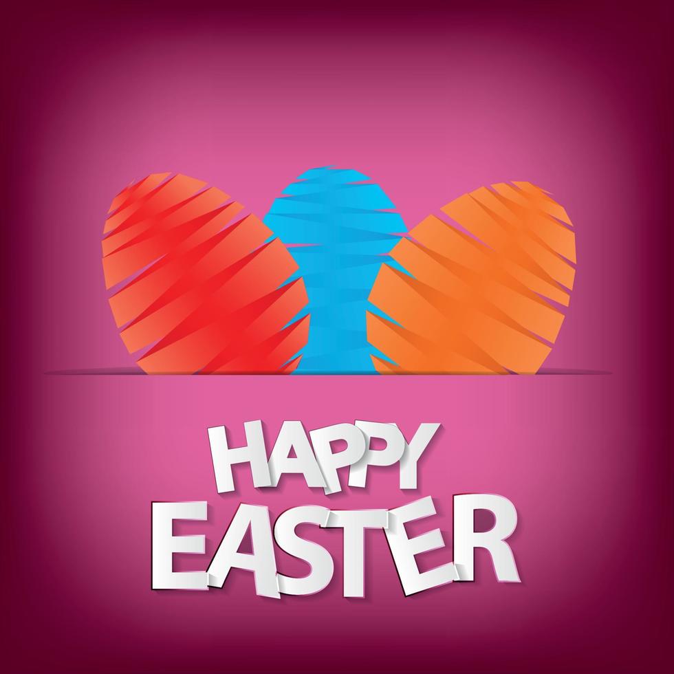 Happy Easter Spring Background Vector Illustration