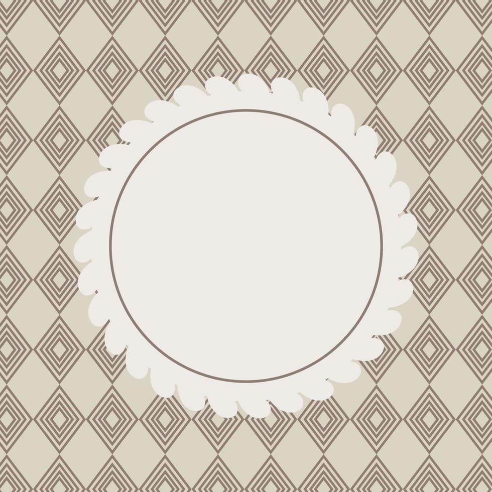 Design Retro Label, Frame, with Bow Vector Illustration